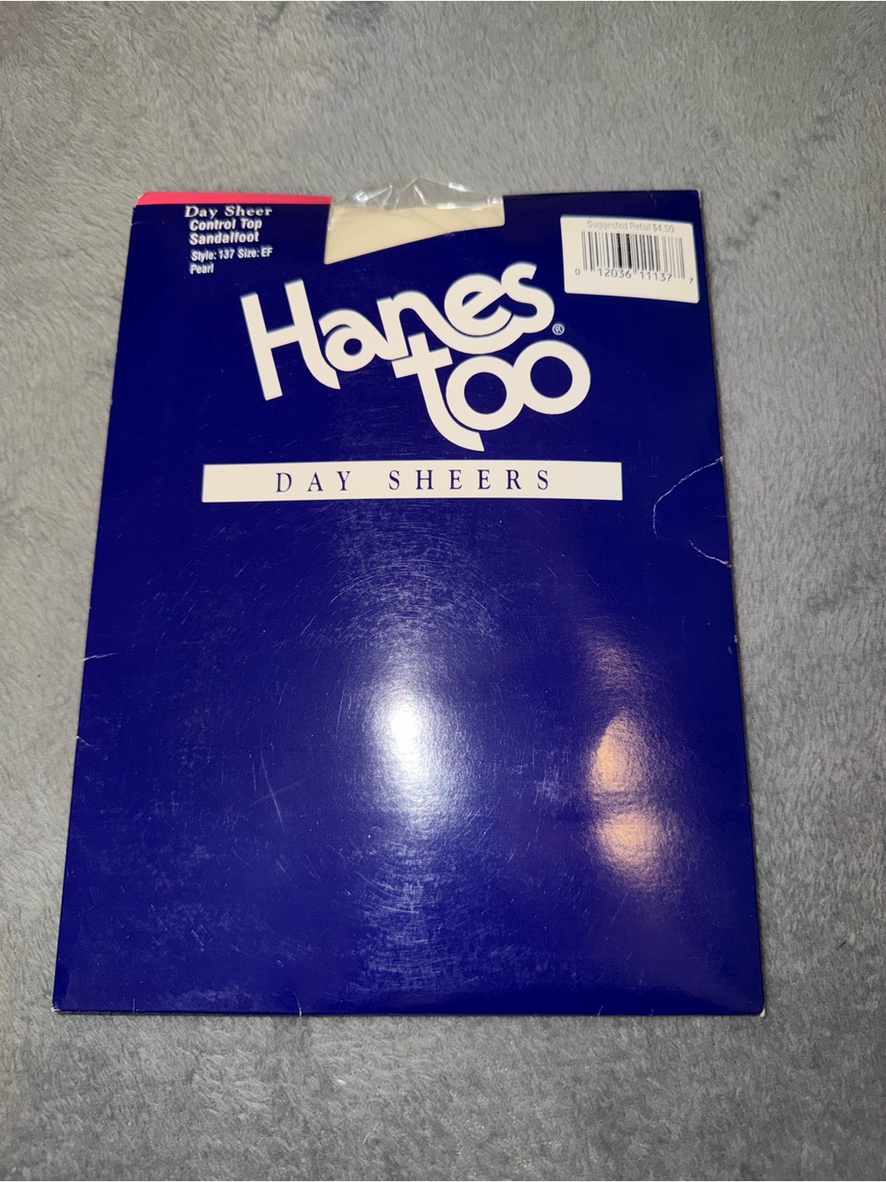 Hanes Too Day Sheer Sandalfoot Pearl Style 137 Size EF Pantyhose